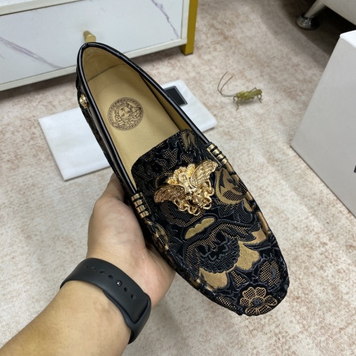 Replica Versace Leather Shoes For Men #995811 $82.00 USD for Wholesale