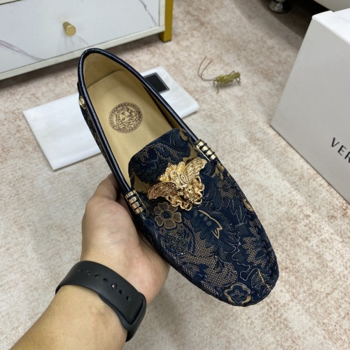Replica Versace Leather Shoes For Men #995812 $82.00 USD for Wholesale