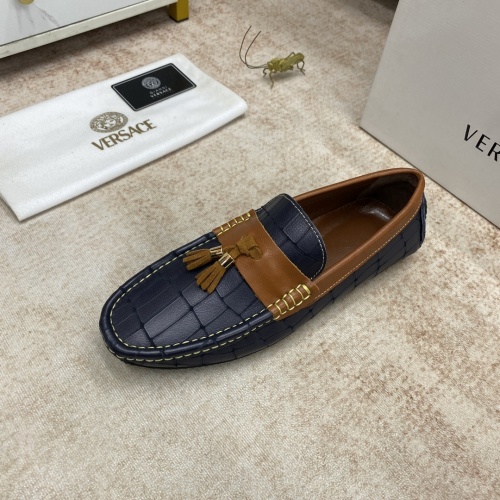 Replica Versace Leather Shoes For Men #995813 $82.00 USD for Wholesale