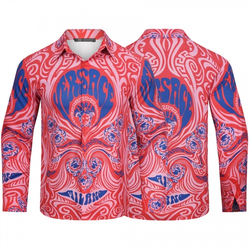Replica Versace Shirts Long Sleeved For Men #996048 $39.00 USD for Wholesale