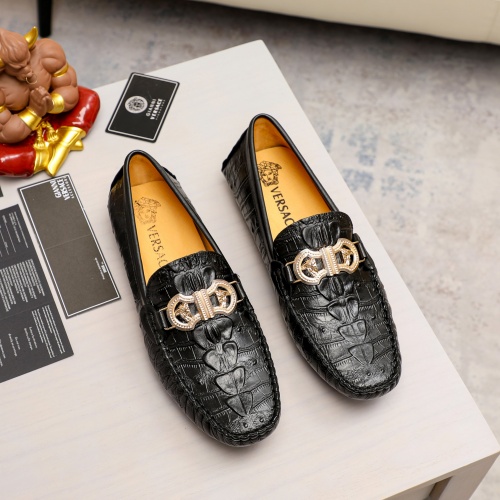 Replica Versace Leather Shoes For Men #996724 $68.00 USD for Wholesale