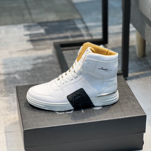 Replica Philipp Plein PP High Tops Shoes For Men #996731 $108.00 USD for Wholesale