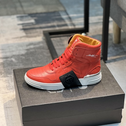 Replica Philipp Plein PP High Tops Shoes For Men #996732 $108.00 USD for Wholesale