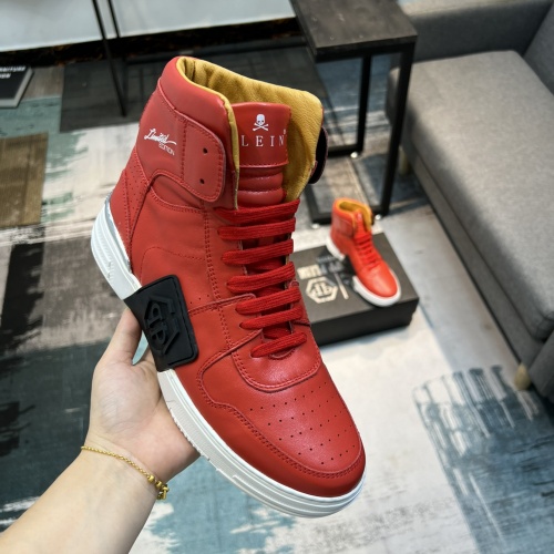Replica Philipp Plein PP High Tops Shoes For Men #996732 $108.00 USD for Wholesale