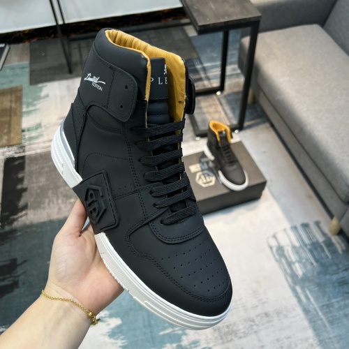 Replica Philipp Plein PP High Tops Shoes For Men #996733 $108.00 USD for Wholesale