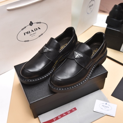 Prada Leather Shoes For Men #996735 $128.00 USD, Wholesale Replica Prada Leather Shoes