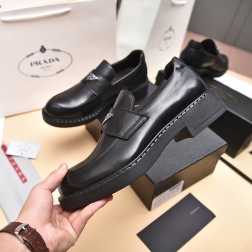 Replica Prada Leather Shoes For Men #996735 $128.00 USD for Wholesale