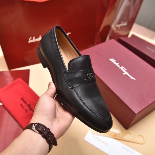 Replica Salvatore Ferragamo Leather Shoes For Men #996738 $98.00 USD for Wholesale