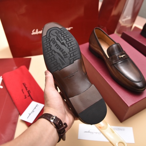 Replica Salvatore Ferragamo Leather Shoes For Men #996740 $98.00 USD for Wholesale