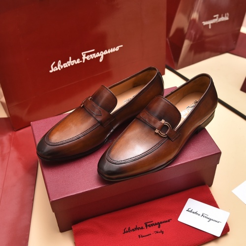 Salvatore Ferragamo Leather Shoes For Men #996747 $98.00 USD, Wholesale Replica Salvatore Ferragamo Leather Shoes