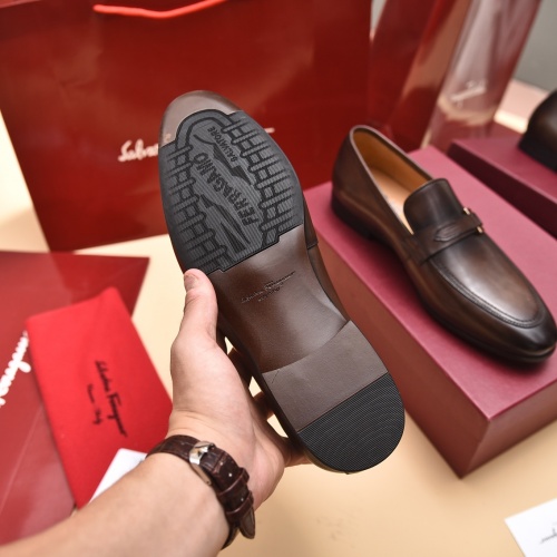 Replica Salvatore Ferragamo Leather Shoes For Men #996748 $98.00 USD for Wholesale