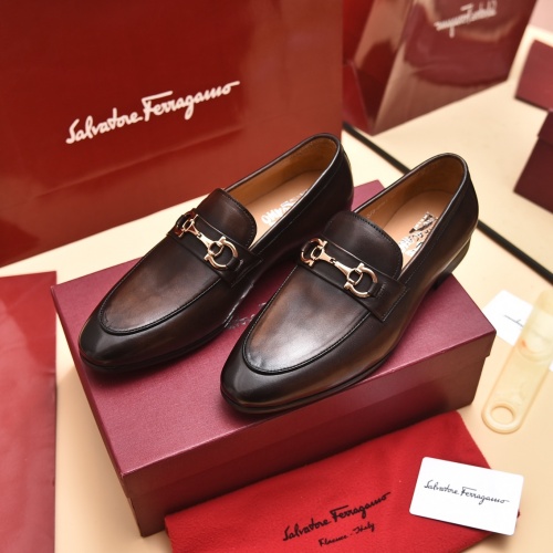 Salvatore Ferragamo Leather Shoes For Men #996760 $98.00 USD, Wholesale Replica Salvatore Ferragamo Leather Shoes