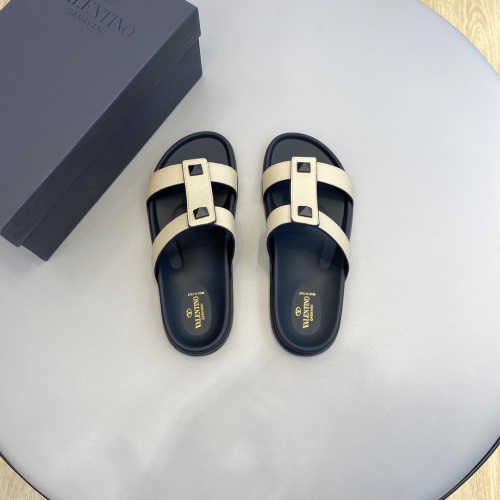 Replica Valentino Slippers For Men #996884 $64.00 USD for Wholesale
