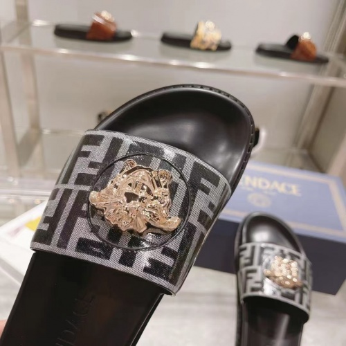 Replica Versace Slippers For Women #997152 $72.00 USD for Wholesale