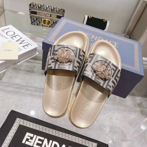 Replica Versace Slippers For Women #997159 $72.00 USD for Wholesale