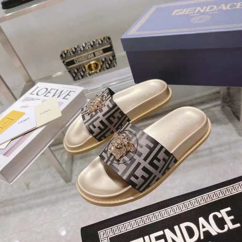 Replica Versace Slippers For Women #997159 $72.00 USD for Wholesale