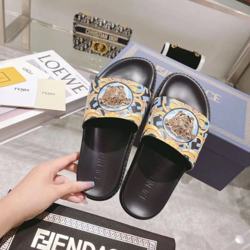 Replica Versace Slippers For Women #997161 $72.00 USD for Wholesale