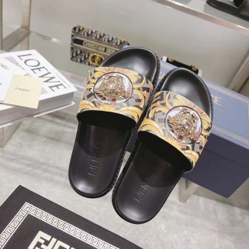 Replica Versace Slippers For Women #997163 $72.00 USD for Wholesale