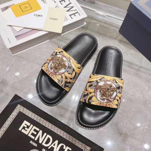 Versace Slippers For Men #997164 $72.00 USD, Wholesale Replica Versace Slippers