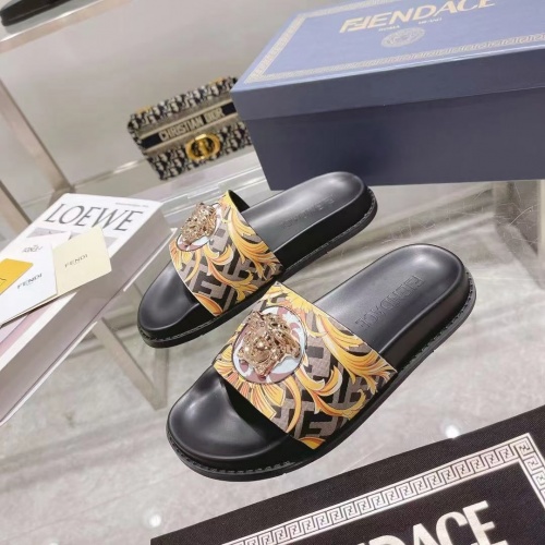 Replica Versace Slippers For Men #997164 $72.00 USD for Wholesale