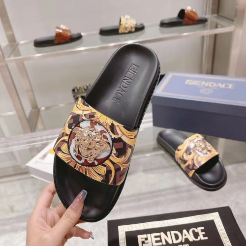 Replica Versace Slippers For Women #997165 $72.00 USD for Wholesale
