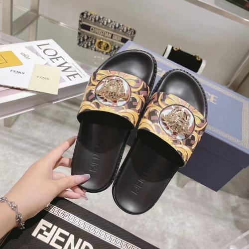 Replica Versace Slippers For Men #997166 $72.00 USD for Wholesale