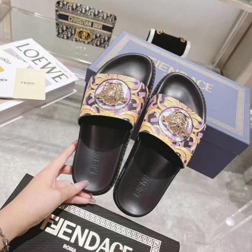 Replica Versace Slippers For Women #997167 $72.00 USD for Wholesale