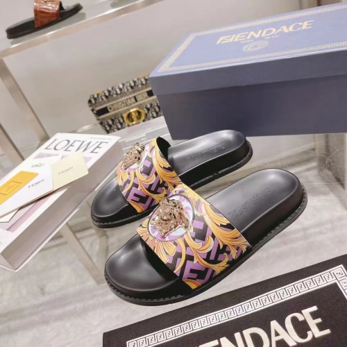 Replica Versace Slippers For Men #997168 $72.00 USD for Wholesale