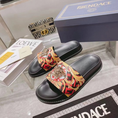 Replica Versace Slippers For Men #997173 $72.00 USD for Wholesale