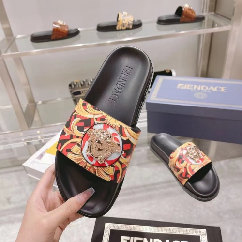 Replica Versace Slippers For Men #997173 $72.00 USD for Wholesale