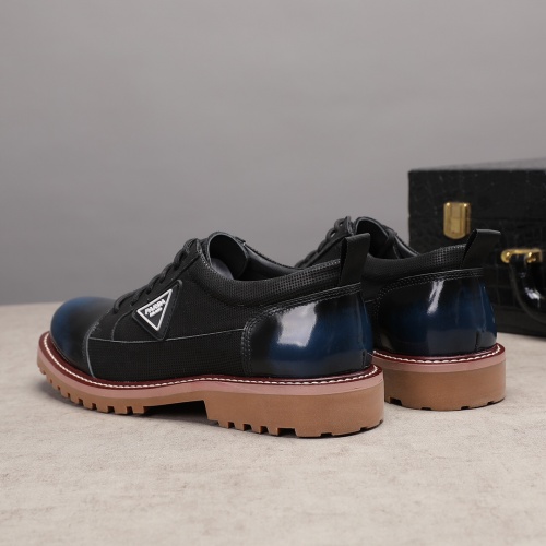 Replica Prada Leather Shoes For Men #997656 $85.00 USD for Wholesale