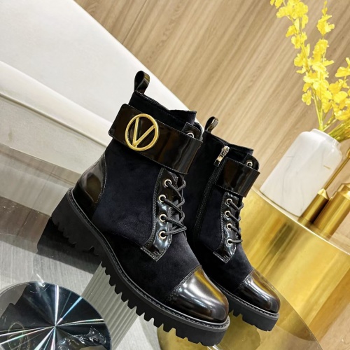 Replica Valentino Boots For Women #997875 $98.00 USD for Wholesale