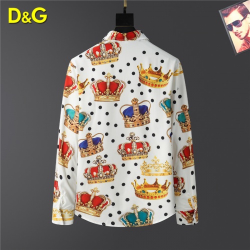 Replica Dolce & Gabbana D&G Shirts Long Sleeved For Men #999506 $45.00 USD for Wholesale
