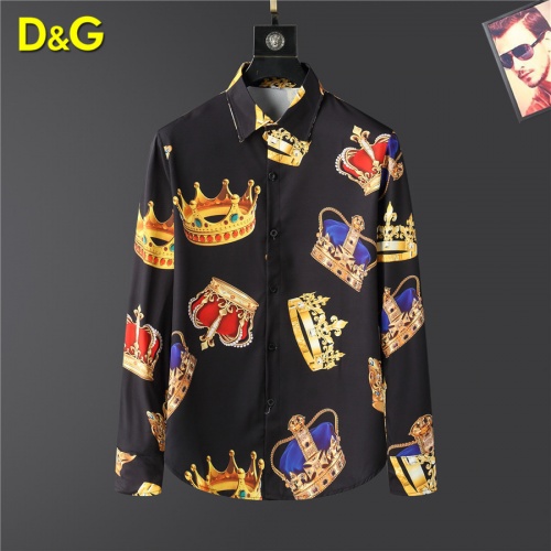 Dolce &amp; Gabbana D&amp;G Shirts Long Sleeved For Men #999507 $45.00 USD, Wholesale Replica Dolce &amp; Gabbana D&amp;G Shirts