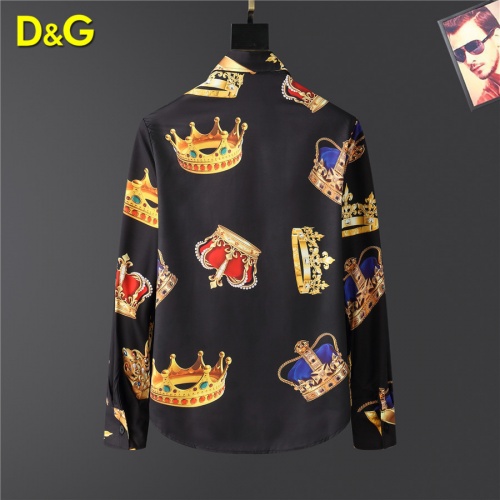 Replica Dolce & Gabbana D&G Shirts Long Sleeved For Men #999507 $45.00 USD for Wholesale