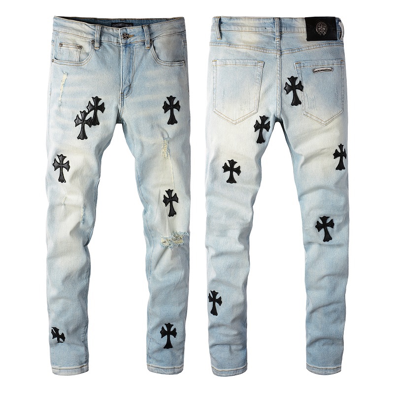 Chrome Hearts Jeans For Men 997276 60.00 USD, Wholesale Replica