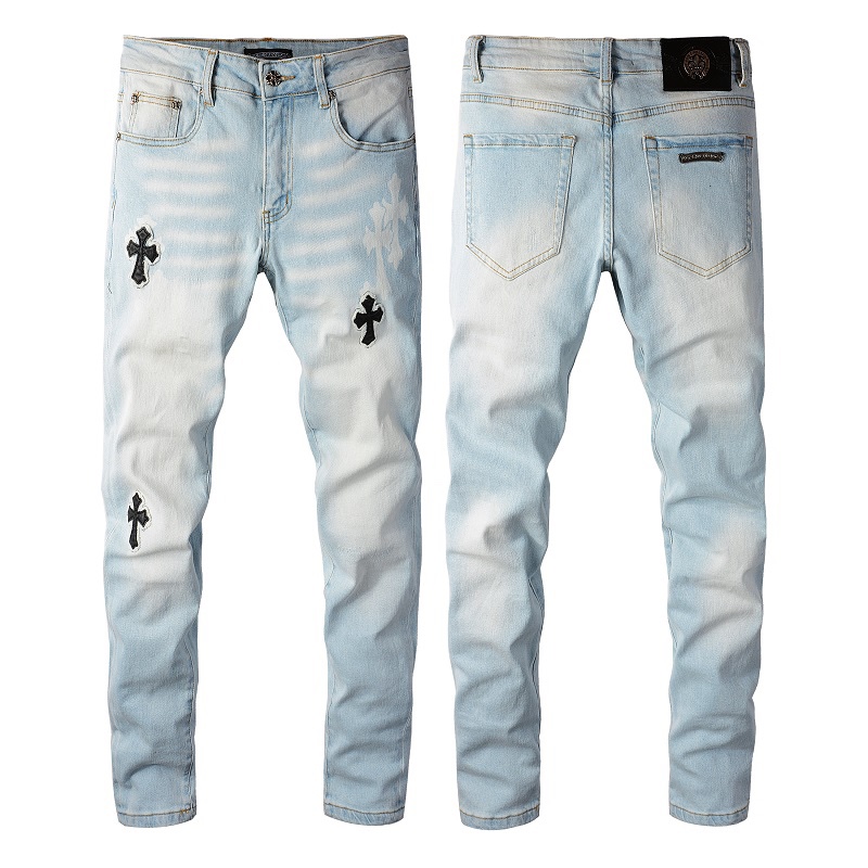 Chrome Hearts Jeans For Men 997277 60.00 USD, Wholesale Replica