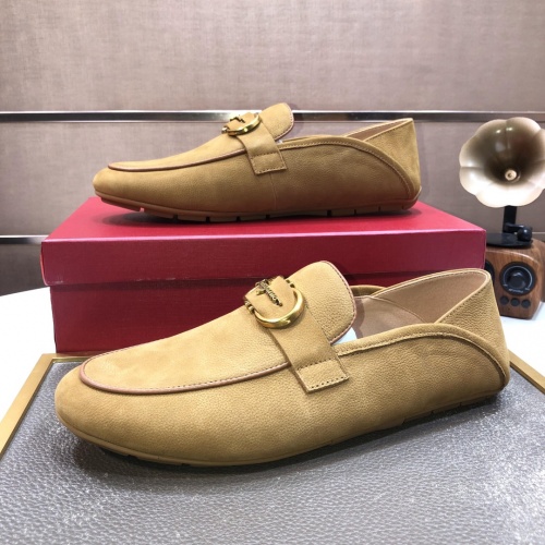 Replica Salvatore Ferragamo Leather Shoes For Men #1006391 $85.00 USD for Wholesale