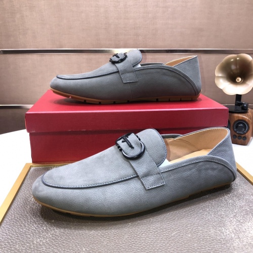 Replica Salvatore Ferragamo Leather Shoes For Men #1006392 $85.00 USD for Wholesale