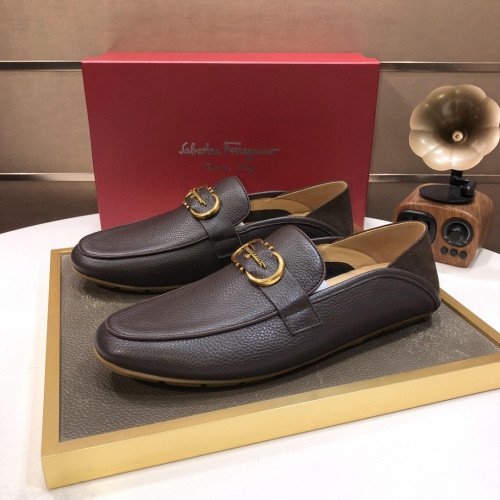 Salvatore Ferragamo Leather Shoes For Men #1006393