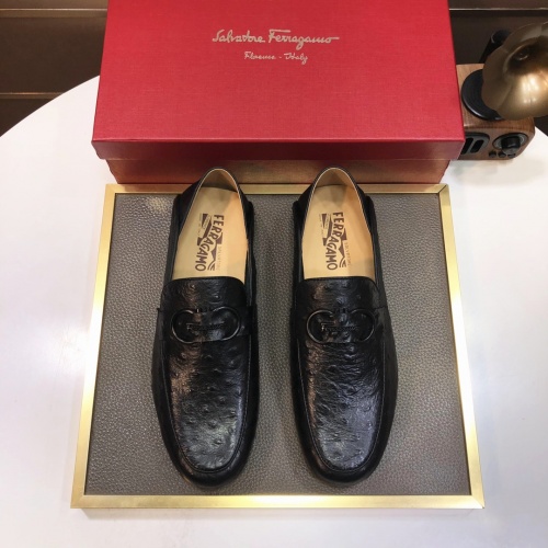 Replica Salvatore Ferragamo Leather Shoes For Men #1006399 $85.00 USD for Wholesale