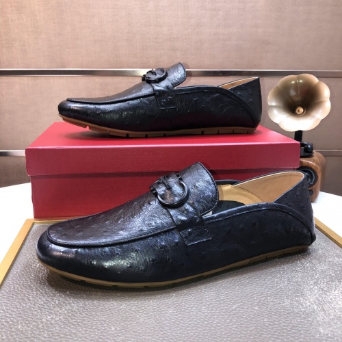 Replica Salvatore Ferragamo Leather Shoes For Men #1006399 $85.00 USD for Wholesale