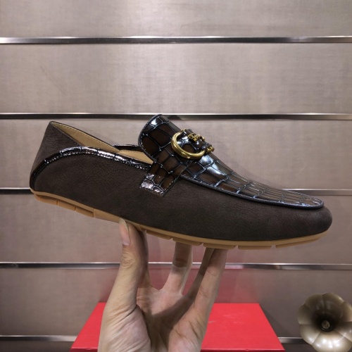 Replica Salvatore Ferragamo Leather Shoes For Men #1006400 $85.00 USD for Wholesale