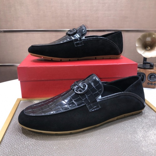 Replica Salvatore Ferragamo Leather Shoes For Men #1006401 $85.00 USD for Wholesale