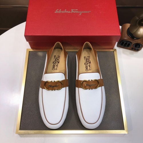 Replica Salvatore Ferragamo Leather Shoes For Men #1006402 $85.00 USD for Wholesale