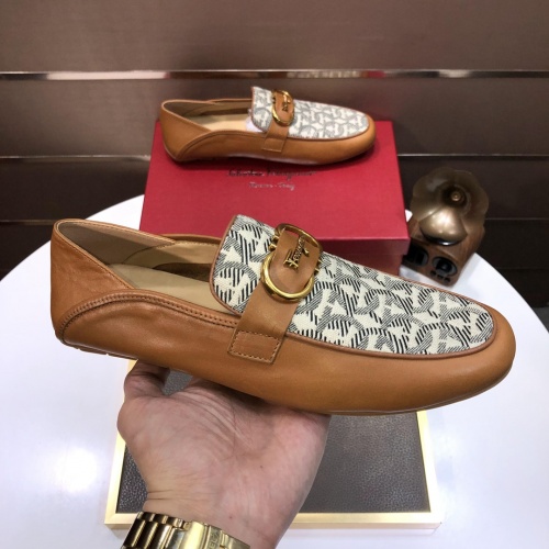Replica Salvatore Ferragamo Leather Shoes For Men #1006403 $85.00 USD for Wholesale