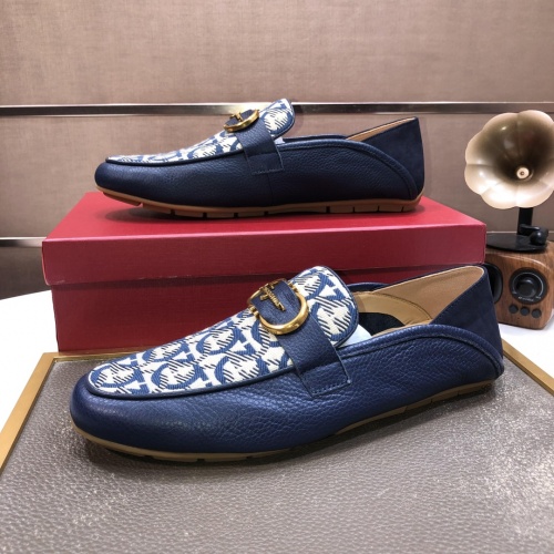 Replica Salvatore Ferragamo Leather Shoes For Men #1006405 $85.00 USD for Wholesale