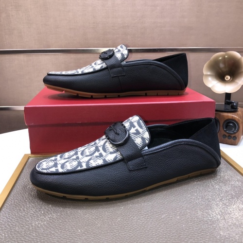 Replica Salvatore Ferragamo Leather Shoes For Men #1006407 $85.00 USD for Wholesale