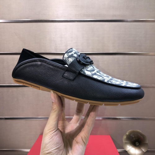 Replica Salvatore Ferragamo Leather Shoes For Men #1006407 $85.00 USD for Wholesale