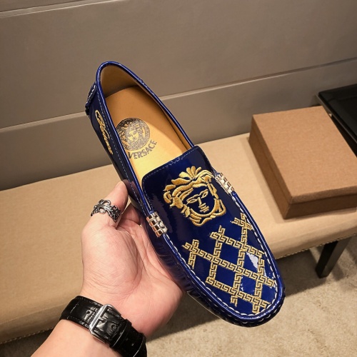 Replica Versace Leather Shoes For Men #1006514 $82.00 USD for Wholesale